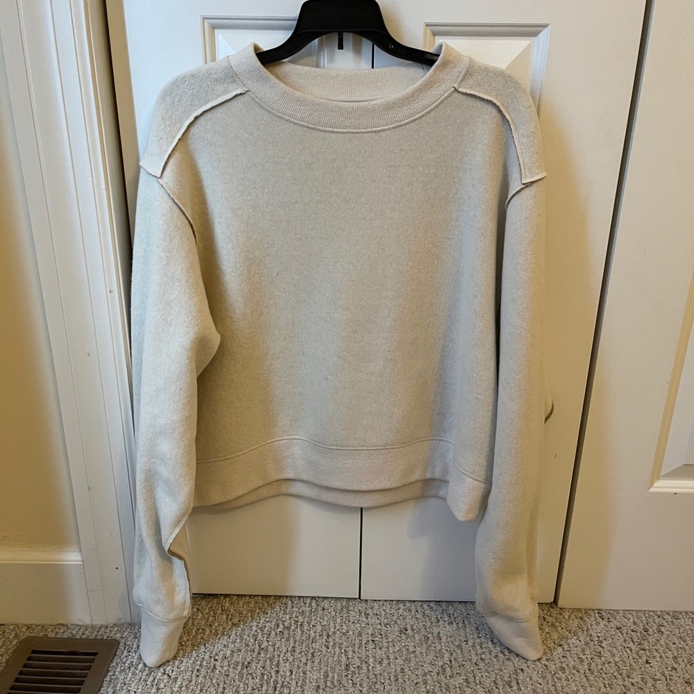 All Saints cream sweater/sweatshirt - size medium